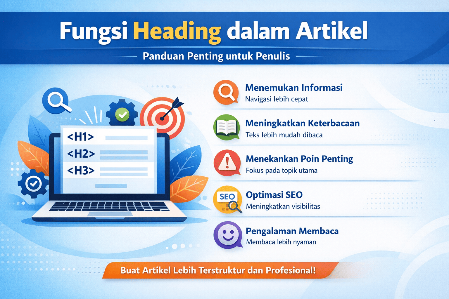 fungsi heading dalam artikel