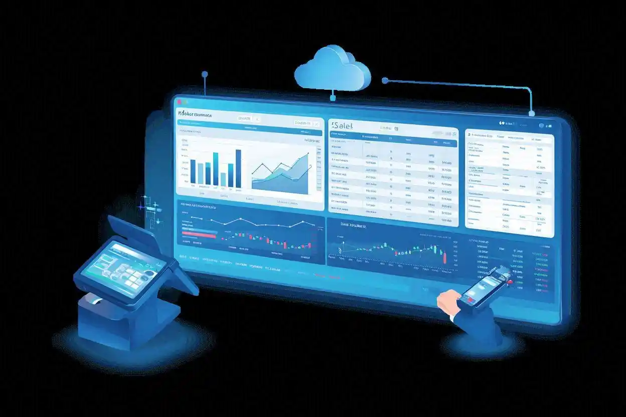 sistem kasir berbasis cloud dengan dashboard penjualan dan laporan bisnis