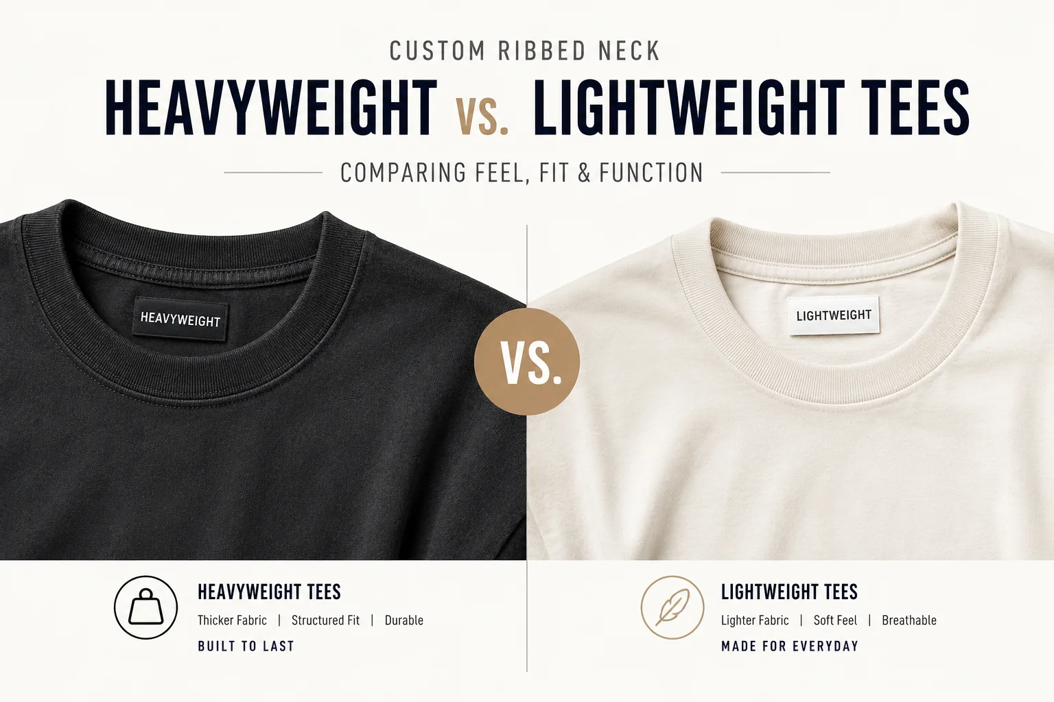 perbedaan kaos heavyweight dan lightweight