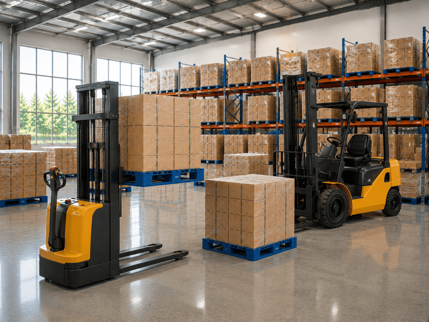 perbedaan hand stacker dan forklift